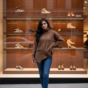 Beautifully Cozy Brown Turtleneck Sweater